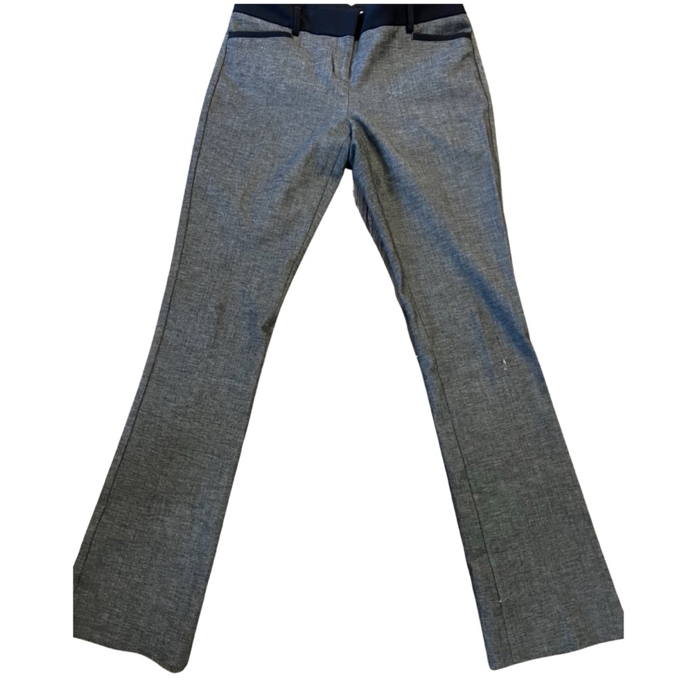 Express Chic Charcoal Gray Flared Trousers
